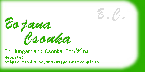 bojana csonka business card
